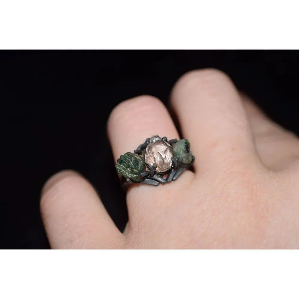 Rough Emerald Ring Size 5 6 7 8 9 10 11 12